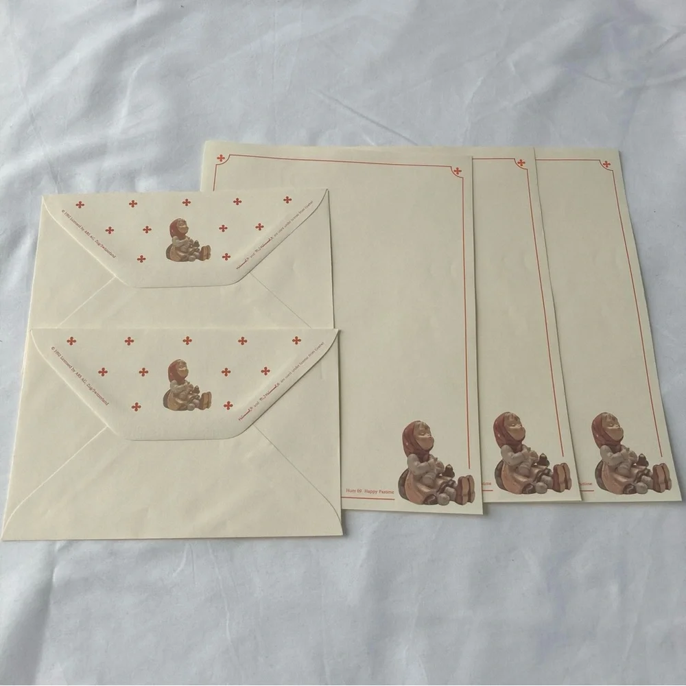 Vintage Stationery Paper Envelope Ephemera MJ Hummel Lot Junk Journal Scrapbook